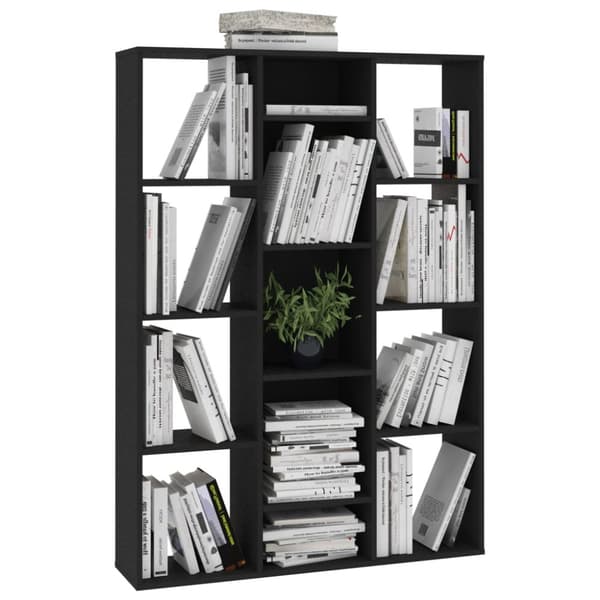 Rumdeler/bogreol 100x24x140 cm konstrueret træ sort - Rumdeler - Rumdelere - Home & Living