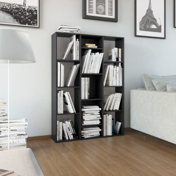 Rumdeler/bogreol 100x24x140 cm konstrueret træ sort - Rumdeler - Rumdelere - Home & Living