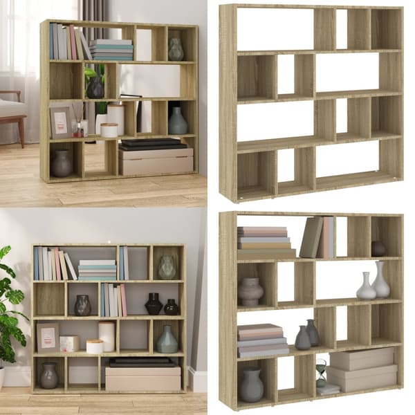 Bogreol/rumdeler 105x24x102 cm sonoma-eg - Bogreol - Bogreoler - Home & Living