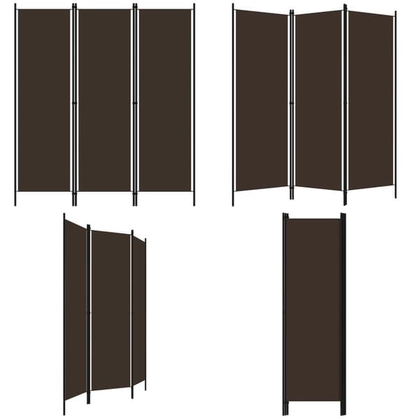 3-paneelinen tilanjakaja ruskea 150x180 cm - Tilanjakaja - Tilanjakajat - Home & Living