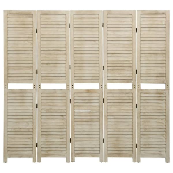 5-panels rumdeler 175x165 cm massivt kejsertræ - Rumdeler - Rumdelere - Home & Living