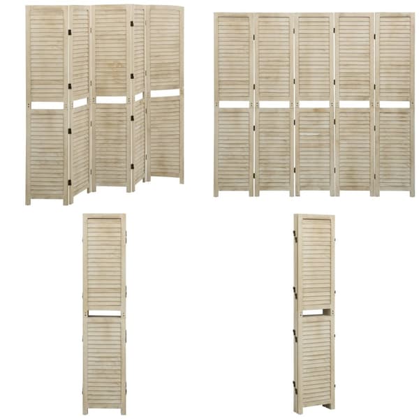 5-panels rumdeler 175x165 cm massivt kejsertræ - Rumdeler - Rumdelere - Home & Living