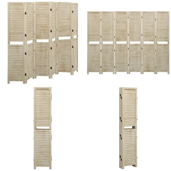6-panels rumdeler 210x165 cm massivt kejsertræ - Rumdeler - Rumdelere - Home & Living