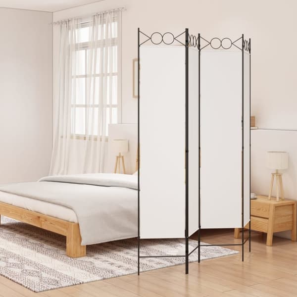 4-panels rumdeler 160x200 cm stof hvid - Rumdeler - Rumdelere - Home & Living