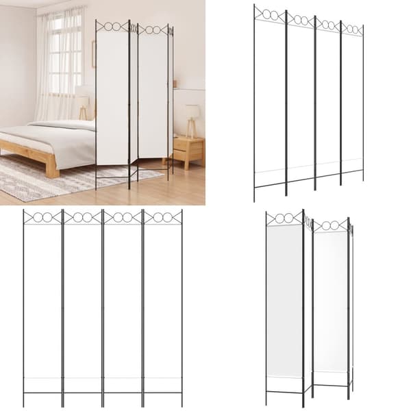 4-panels rumdeler 160x200 cm stof hvid - Rumdeler - Rumdelere - Home & Living