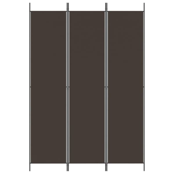 3-panels rumdeler 150x220 cm stof brun