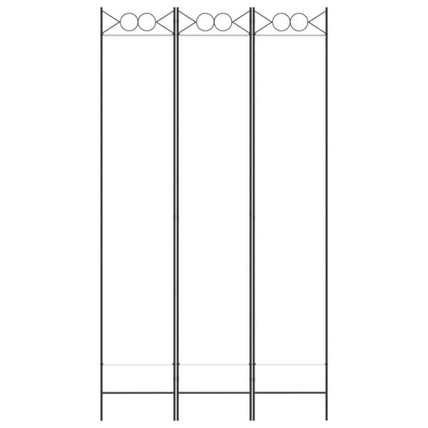 3-panels rumdeler 120x220 cm stof hvid