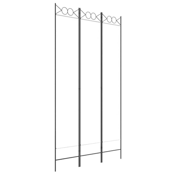 3-panels rumdeler 120x220 cm stof hvid
