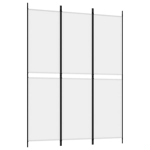 3-panels rumdeler 150x200 cm stof hvid