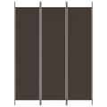 Miniatyrbillede 3 af 8: 3-panels rumdeler 150x200 cm stof brun