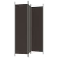 Miniatyrbillede 5 af 8: 3-panels rumdeler 150x200 cm stof brun