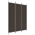 Miniatyrbillede 2 af 8: 3-panels rumdeler 150x200 cm stof brun