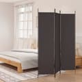 Miniatyrbillede 1 af 8: 3-panels rumdeler 150x200 cm stof brun