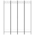 Miniatyrbillede 3 af 8: 4-panels rumdeler 160x200 cm stof hvid
