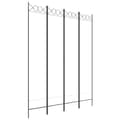 Miniatyrbillede 2 af 8: 4-panels rumdeler 160x200 cm stof hvid