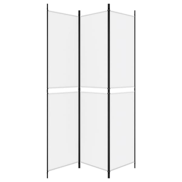 3-panels rumdeler 150x220 cm stof hvid