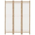 Miniatyrbillede 4 af 9: 3-panels rumdeler 120 cm foldbar bambus og kanvas