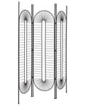 Miniatyrbilde 5 av 9: Romdeler Svart Metall 135 x 170 cm 3 paneler Sammenleggbar Håndlaget Dekorativ Moderne og glamorøs stil Skjermvegg