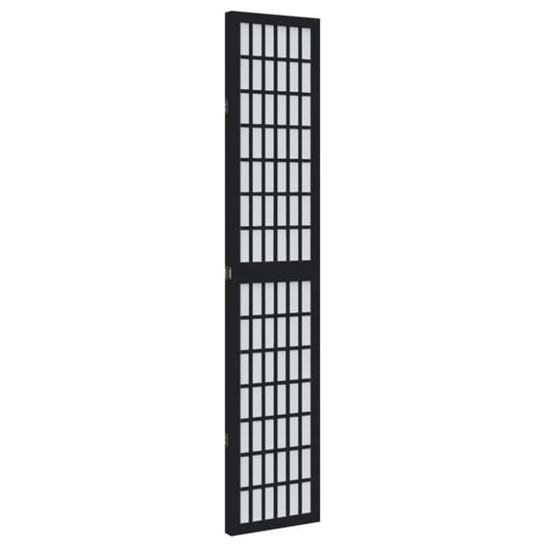vidaXL Romdeler 3 paneler svart heltre keisertre