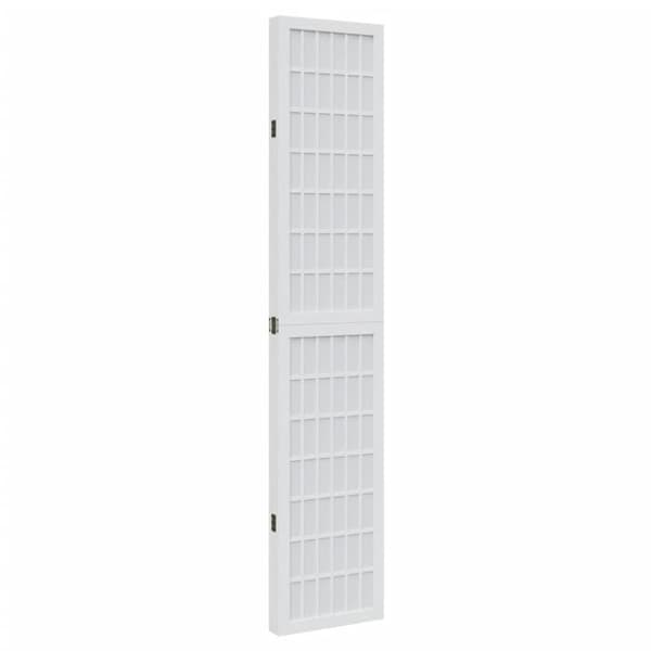 vidaXL Romdeler 4 paneler hvit heltre keisertre