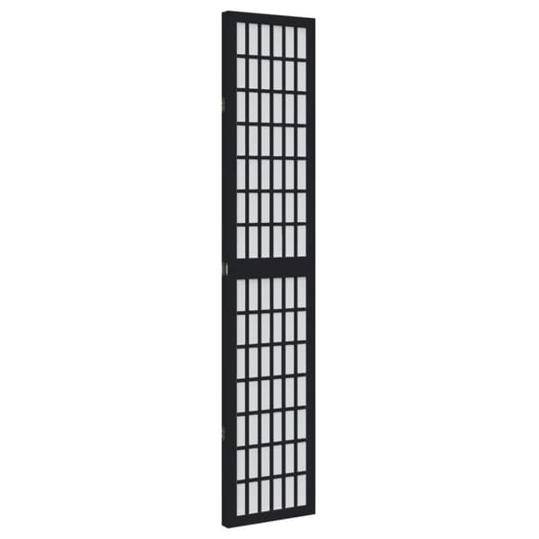 vidaXL Romdeler 3 paneler svart heltre keisertre