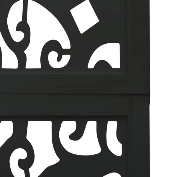 vidaXL rumdeler 4 paneler massivt kejsertræ sort