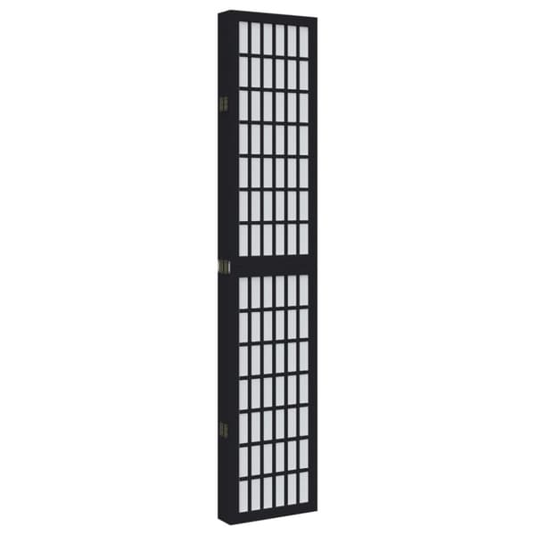 vidaXL Romdeler 6 paneler svart heltre keisertre