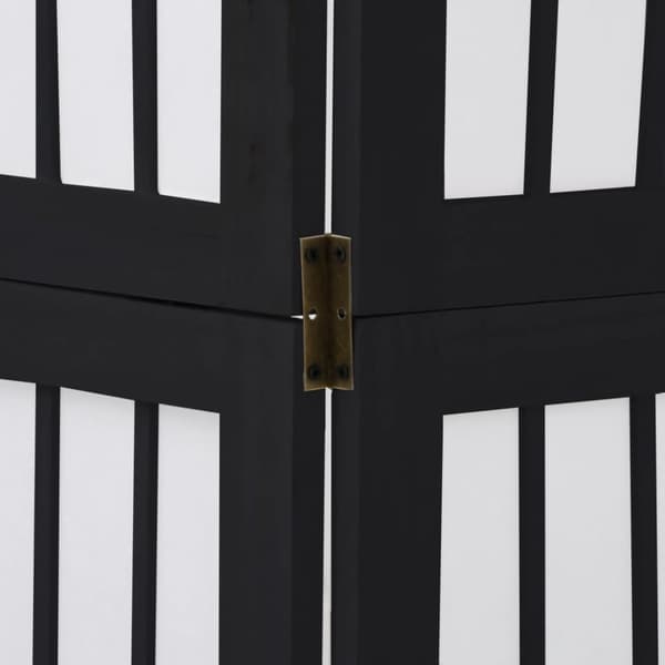 vidaXL Romdeler 6 paneler svart heltre keisertre
