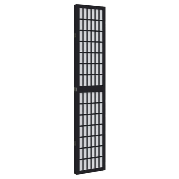 vidaXL Romdeler 4 paneler svart heltre keisertre