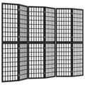 Miniatyrbild 2 av 2: Rumsavdelare med 6 paneler japansk stil 240x170 cm svart