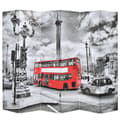 Miniatyrbild 1 av 2: Vikbar rumsavdelare Londonbuss 228x170 cm svart/vit
