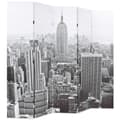 Miniatyrbild 2 av 2: Hopfällbar rumsavdelare New York i dagtid 200x170 cm svart/vit