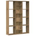 Miniatyrbillede 3 af 11: vidaXL rumdeler/bogreol 100x24x140 cm konstrueret træ artisan eg