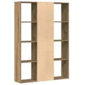 Miniatyrbillede 8 af 11: vidaXL rumdeler/bogreol 100x24x140 cm konstrueret træ artisan eg