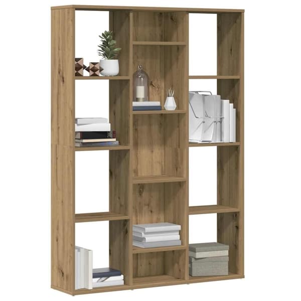 vidaXL rumdeler/bogreol 100x24x140 cm konstrueret træ artisan eg