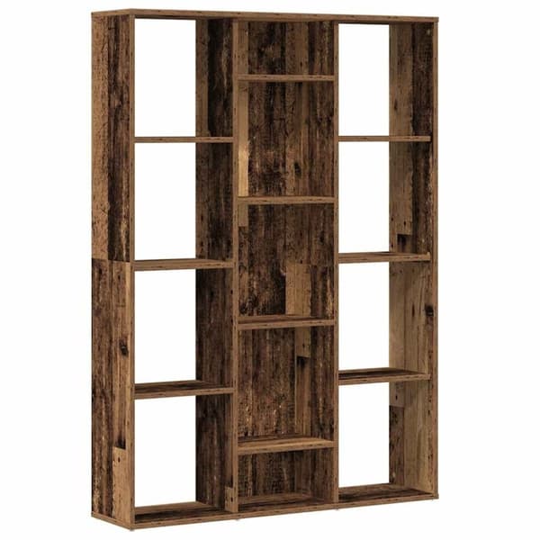 vidaXL rumdeler/bogreol 100x24x140 cm konstrueret træ gammelt træ