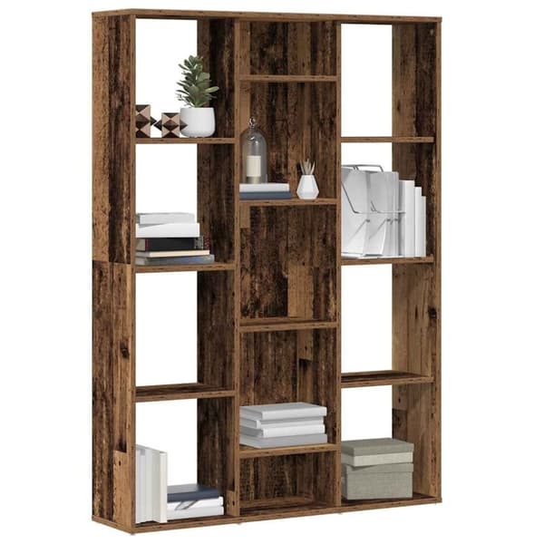 vidaXL rumdeler/bogreol 100x24x140 cm konstrueret træ gammelt træ