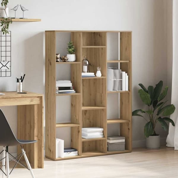 vidaXL Rumsavdelare/bokhylla ek 100x24x140 cm konstruerat trä