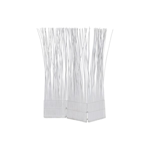 Sammenfoldelig skærm Home ESPRIT Hvid Metal flet 135 x 3 x 170 cm
