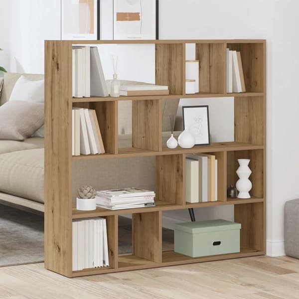 vidaXL Bokhylle/romdeler artisan eik 105x24x102 cm