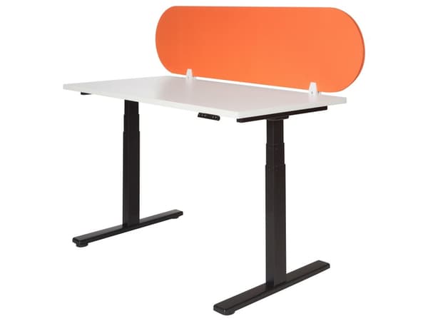 Skillevegg Oransje PET-plate 160 x 40 cm Akustisk skjerm Modulære Monteringsklemmer Hjemmekontor
