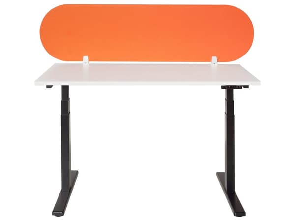 Skillevegg Oransje PET-plate 160 x 40 cm Akustisk skjerm Modulære Monteringsklemmer Hjemmekontor