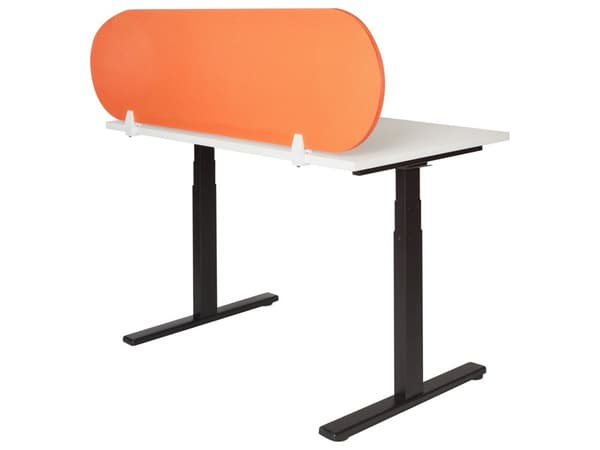 Skillevegg Oransje PET-plate 160 x 40 cm Akustisk skjerm Modulære Monteringsklemmer Hjemmekontor