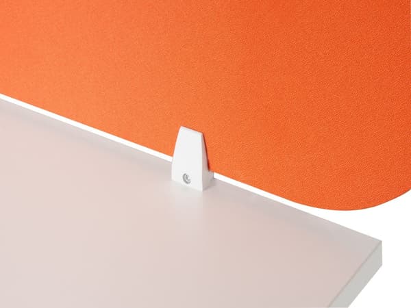 Skillevegg Oransje PET-plate 160 x 40 cm Akustisk skjerm Modulære Monteringsklemmer Hjemmekontor