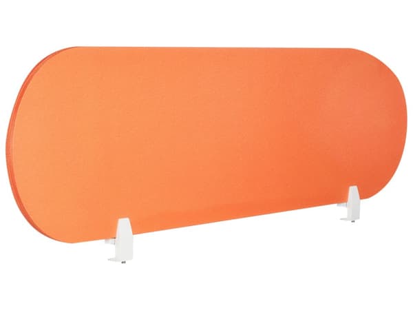 Skillevegg Oransje PET-plate 160 x 40 cm Akustisk skjerm Modulære Monteringsklemmer Hjemmekontor