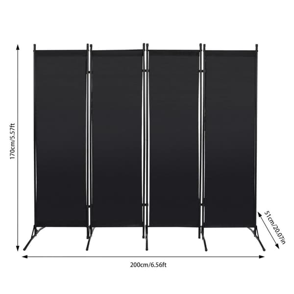 Rummdivider, Moderne Design, 360° Foldbar,200 170cm Grå