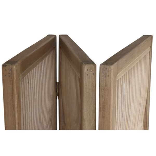 Sammenleggbar skjerm Home ESPRIT Brun Gran 138 X 3,5 X 186 cm