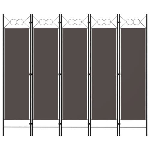Rumsavdelare 5 paneler antracit 200x180 cm