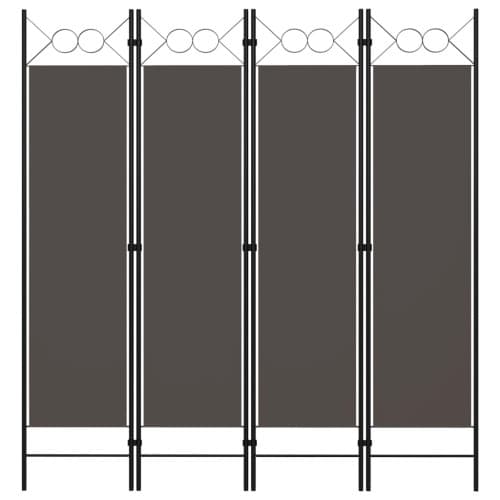 Rumsavdelare 4 paneler antracit 160x180 cm