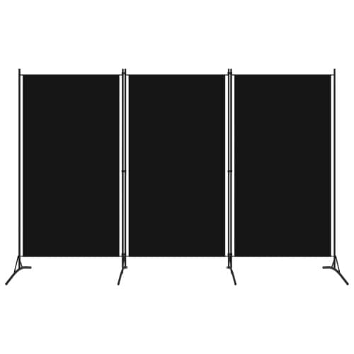 Rumsavdelare 3 paneler svart 260x180 cm